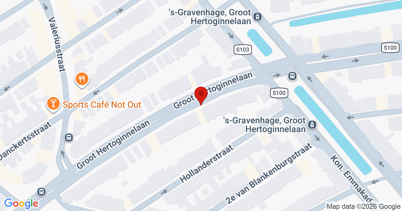 Kaart van het incident in 's-Gravenhage met berekende routes vanaf gealarmeerde posten