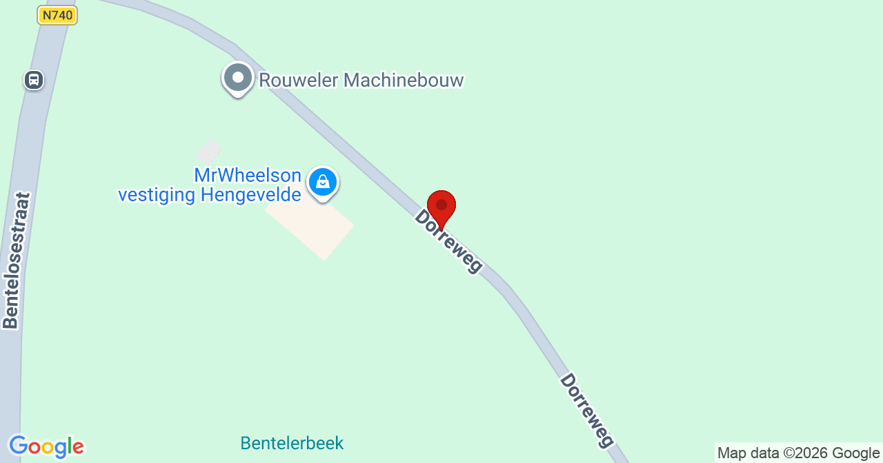 Kaart van het incident in Bentelo met berekende routes vanaf gealarmeerde posten