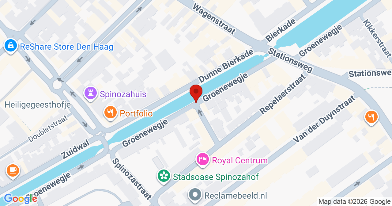 Kaart van het incident in 's-Gravenhage met berekende routes vanaf gealarmeerde posten