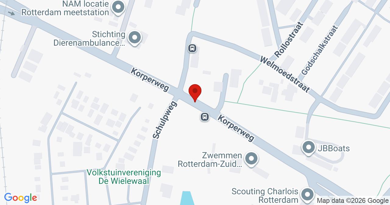 Kaart van het incident in Rotterdam met berekende routes vanaf gealarmeerde posten