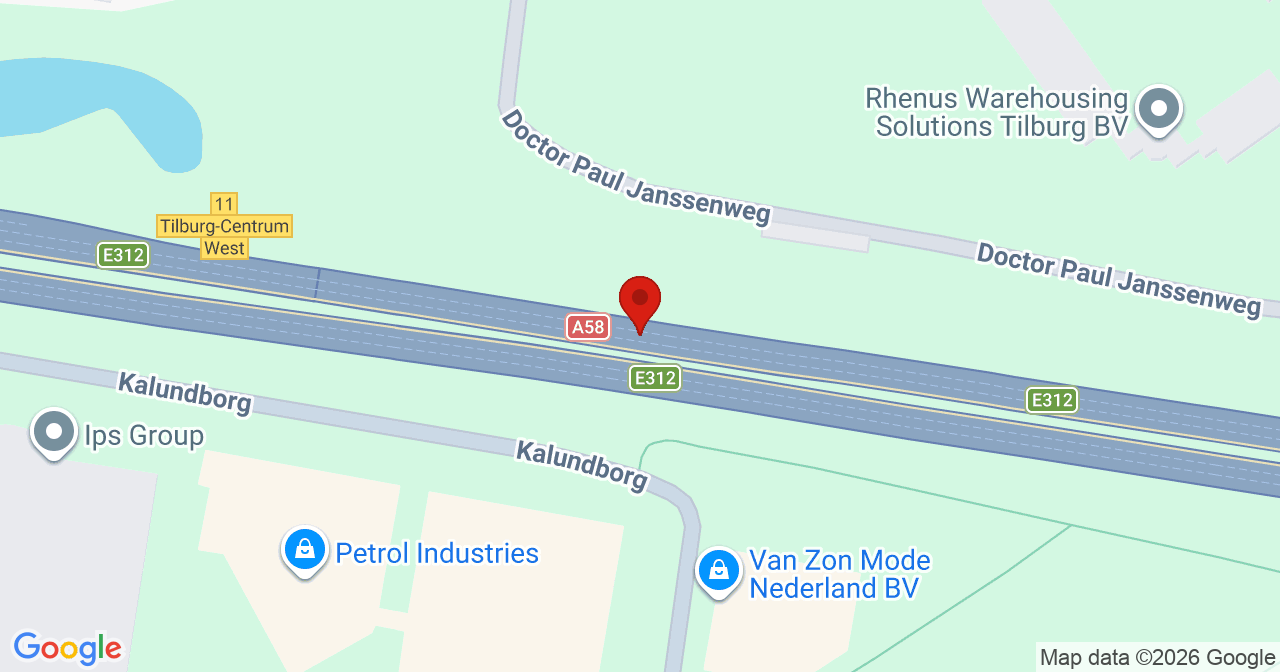 Kaart van het incident in Tilburg met berekende routes vanaf gealarmeerde posten