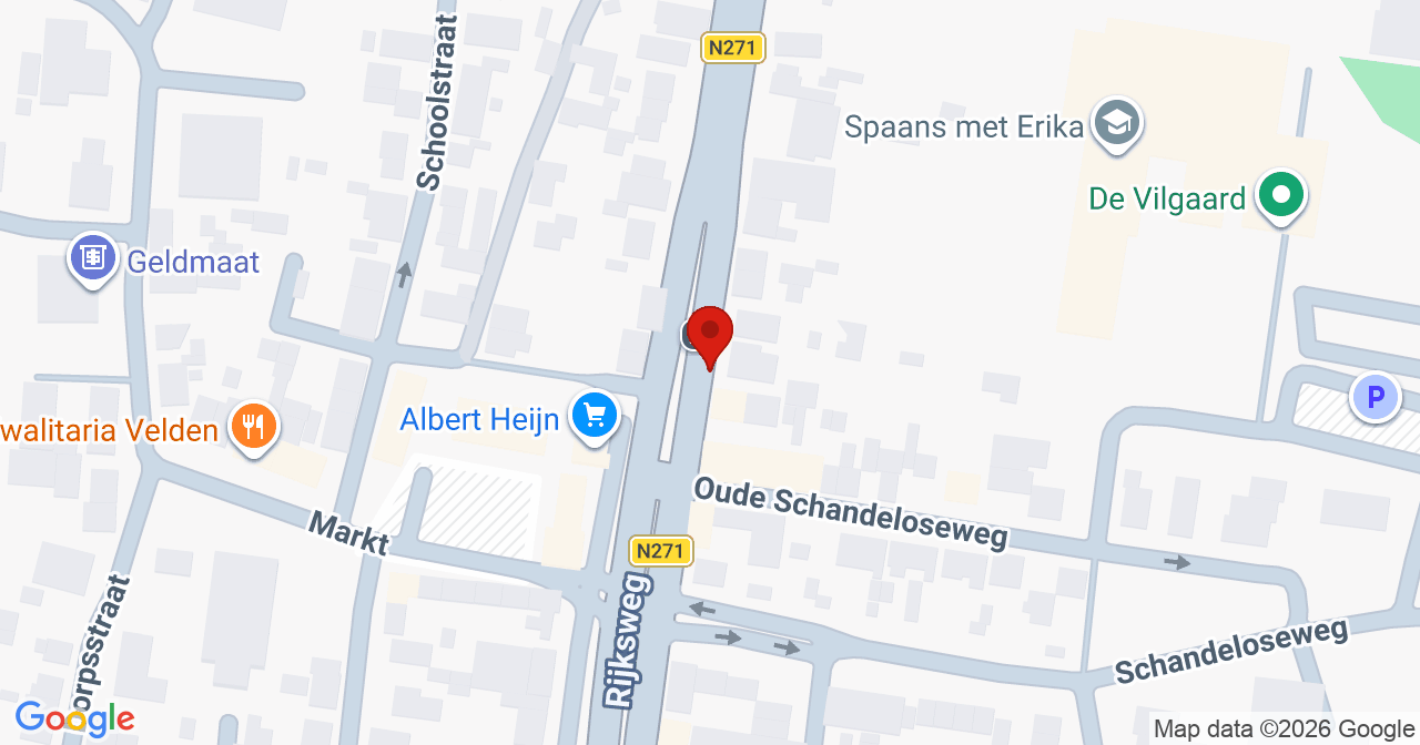 Kaart van het incident in Velden met berekende routes vanaf gealarmeerde posten