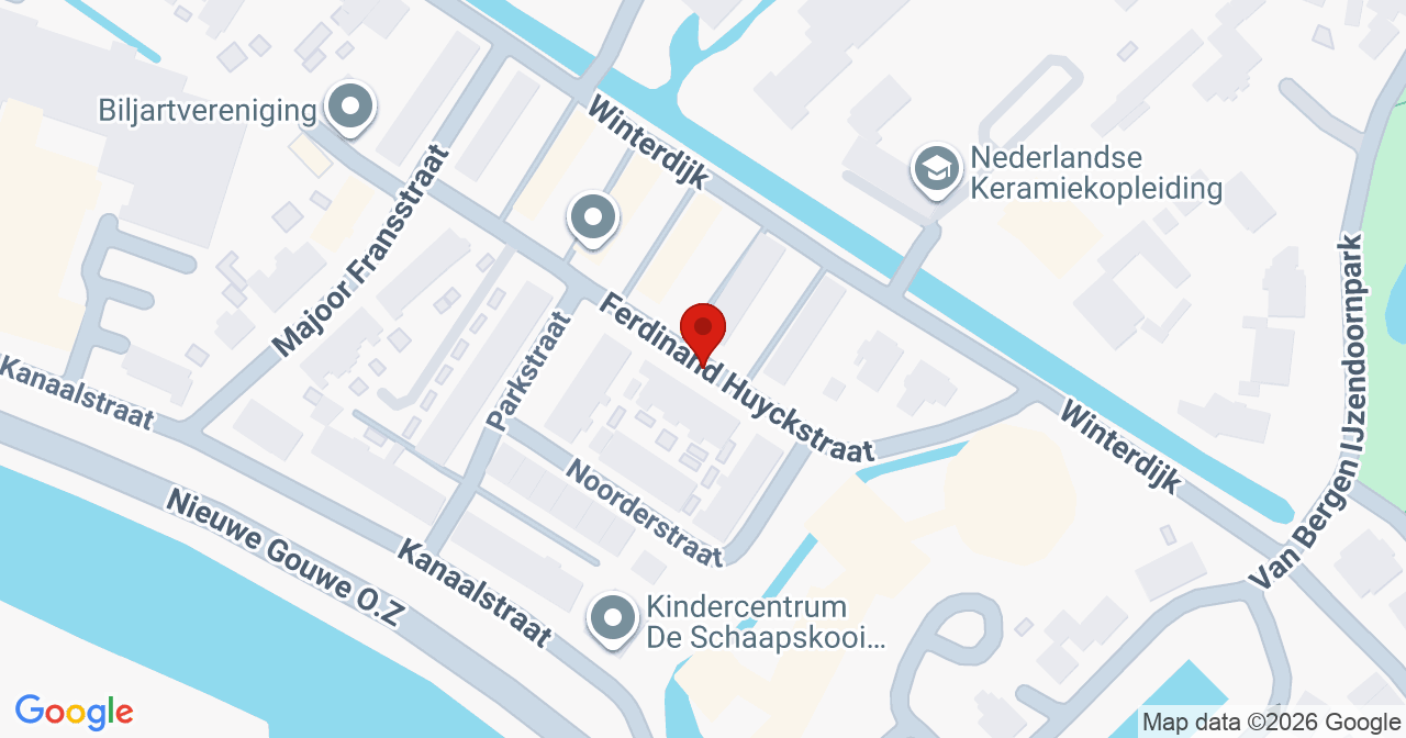Kaart van het incident in GOUDA met berekende routes vanaf gealarmeerde posten