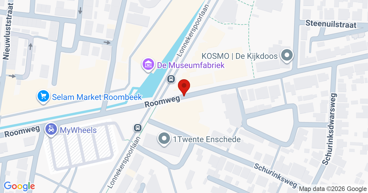 Kaart van het incident in Enschede met berekende routes vanaf gealarmeerde posten