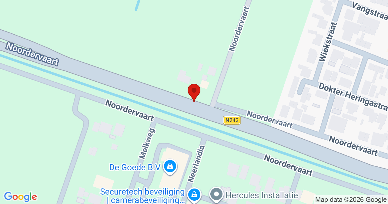 Kaart van het incident in Stompetoren met berekende routes vanaf gealarmeerde posten
