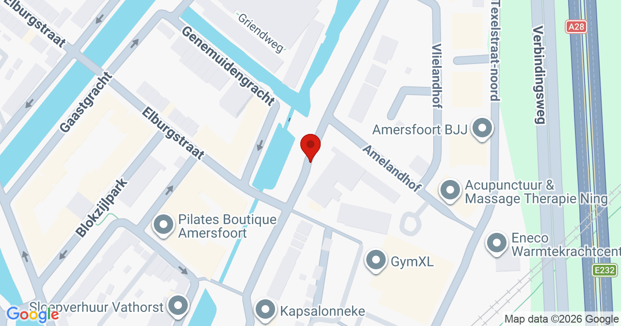 Kaart van het incident in Amersfoort met berekende routes vanaf gealarmeerde posten