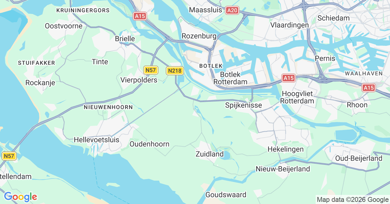 Kaart van het incident in Vlaardingen met berekende routes vanaf gealarmeerde posten