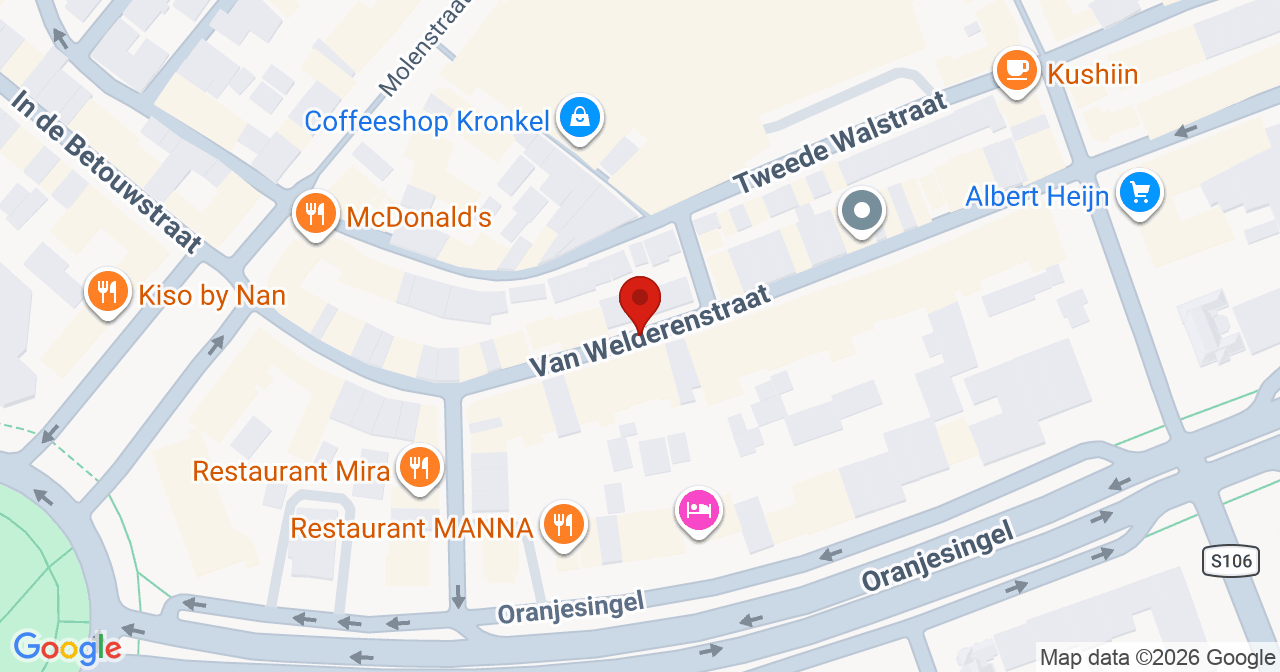 Kaart van het incident in Nijmegen met berekende routes vanaf gealarmeerde posten