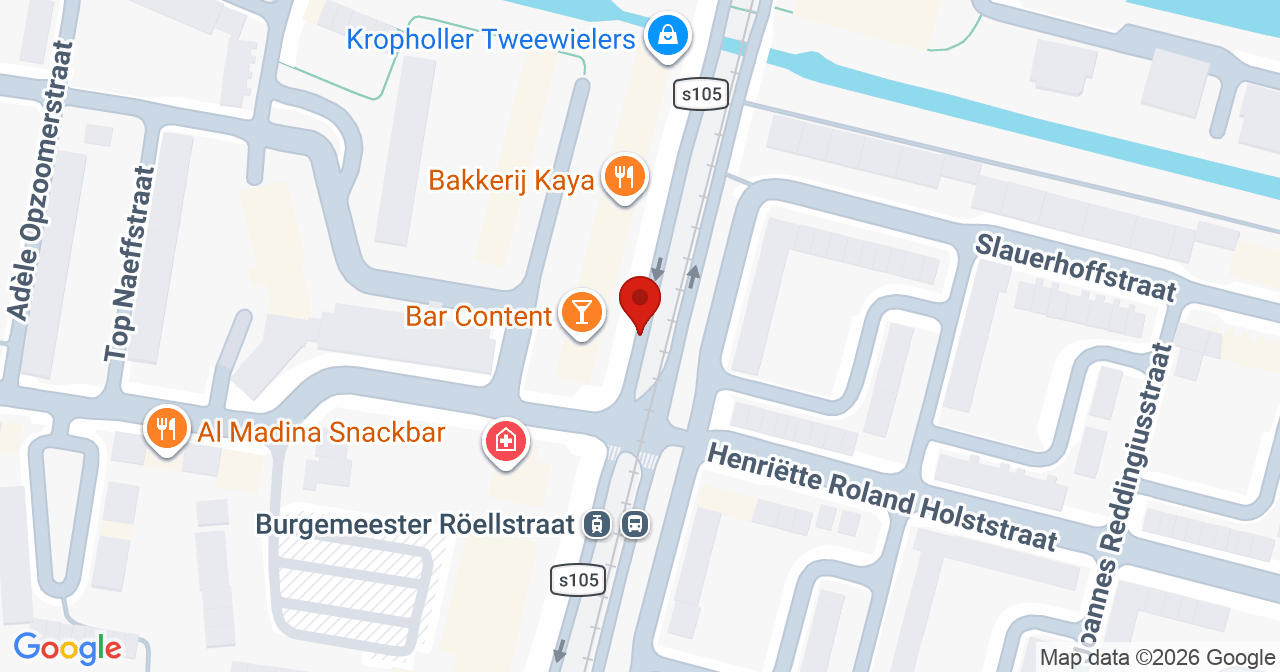 Kaart van het incident in Amsterdam met berekende routes vanaf gealarmeerde posten