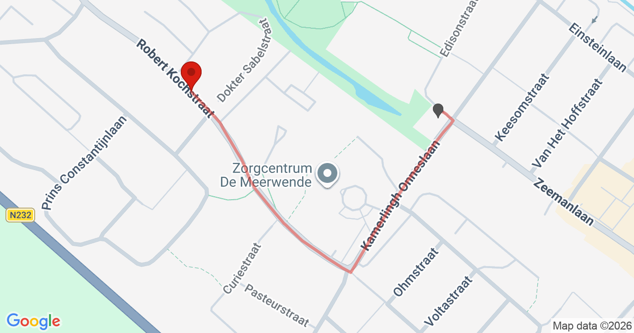 Kaart van het incident in Badhoevedorp met berekende routes vanaf gealarmeerde posten