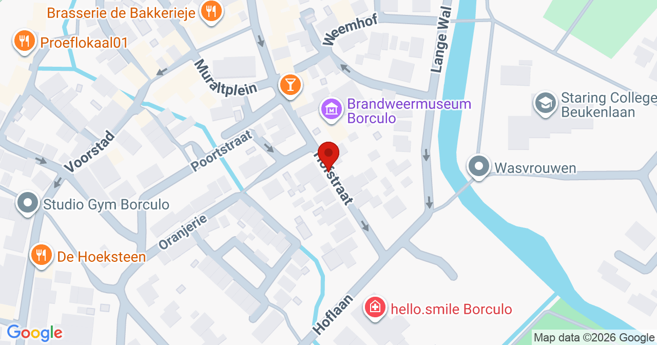 Kaart van het incident in Borculo met berekende routes vanaf gealarmeerde posten