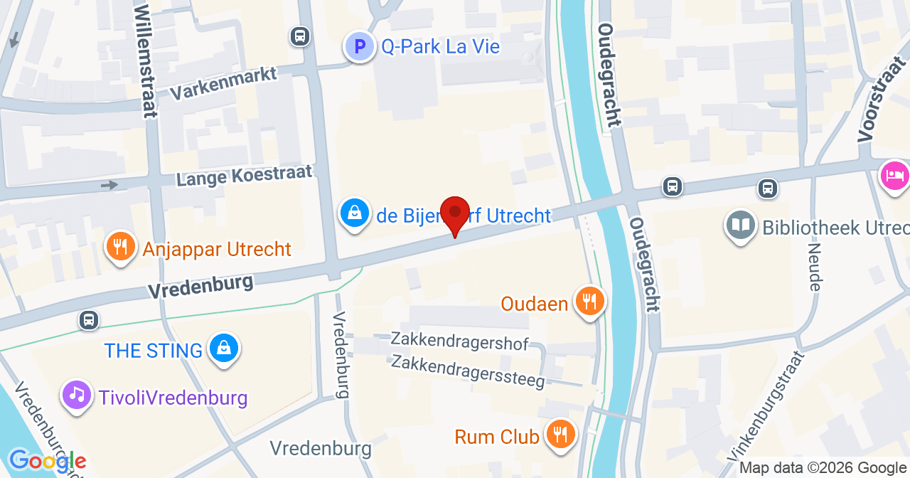 Kaart van het incident in Utrecht met berekende routes vanaf gealarmeerde posten