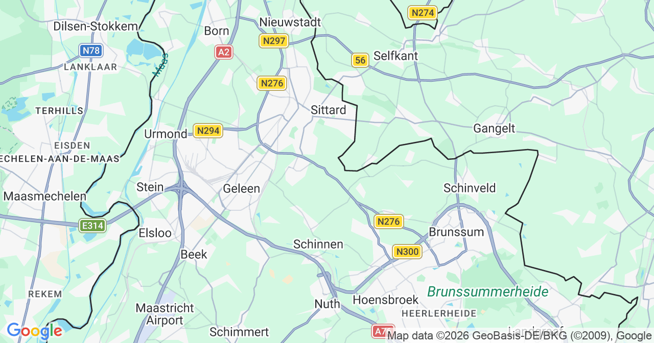 Kaart van het incident in Windraak met berekende routes vanaf gealarmeerde posten