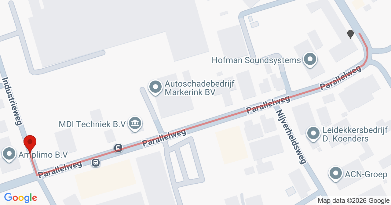 Kaart van het incident in Neede met berekende routes vanaf gealarmeerde posten