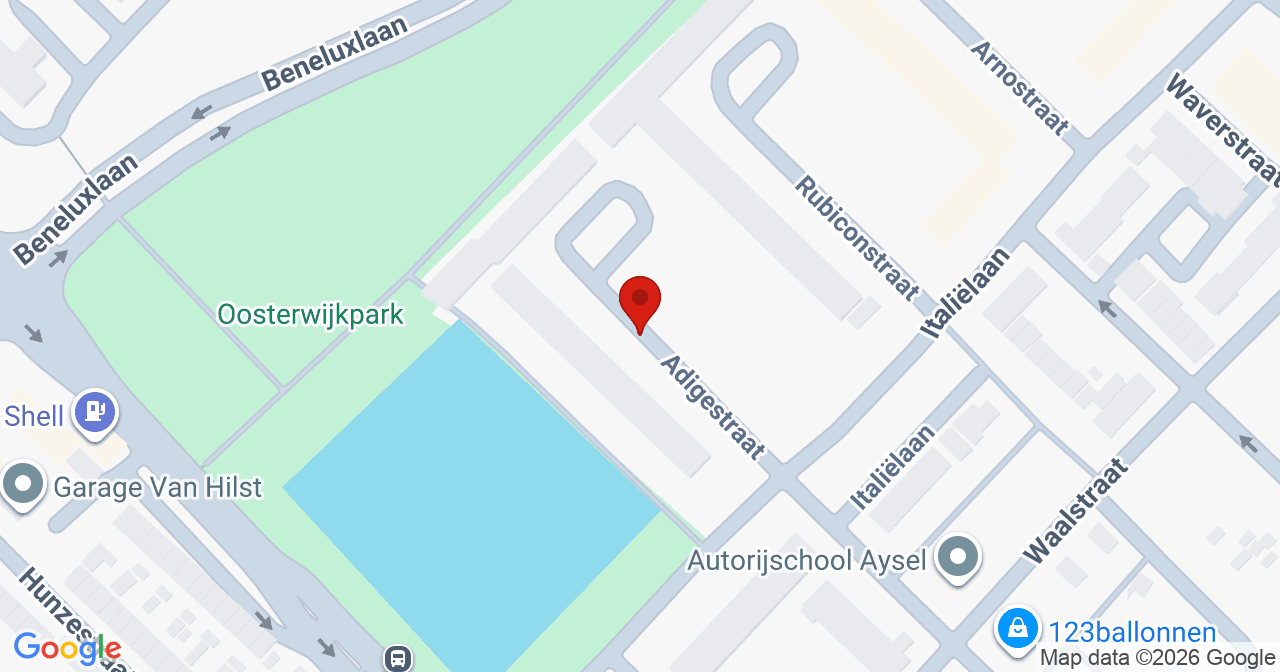 Kaart van het incident in Beverwijk met berekende routes vanaf gealarmeerde posten