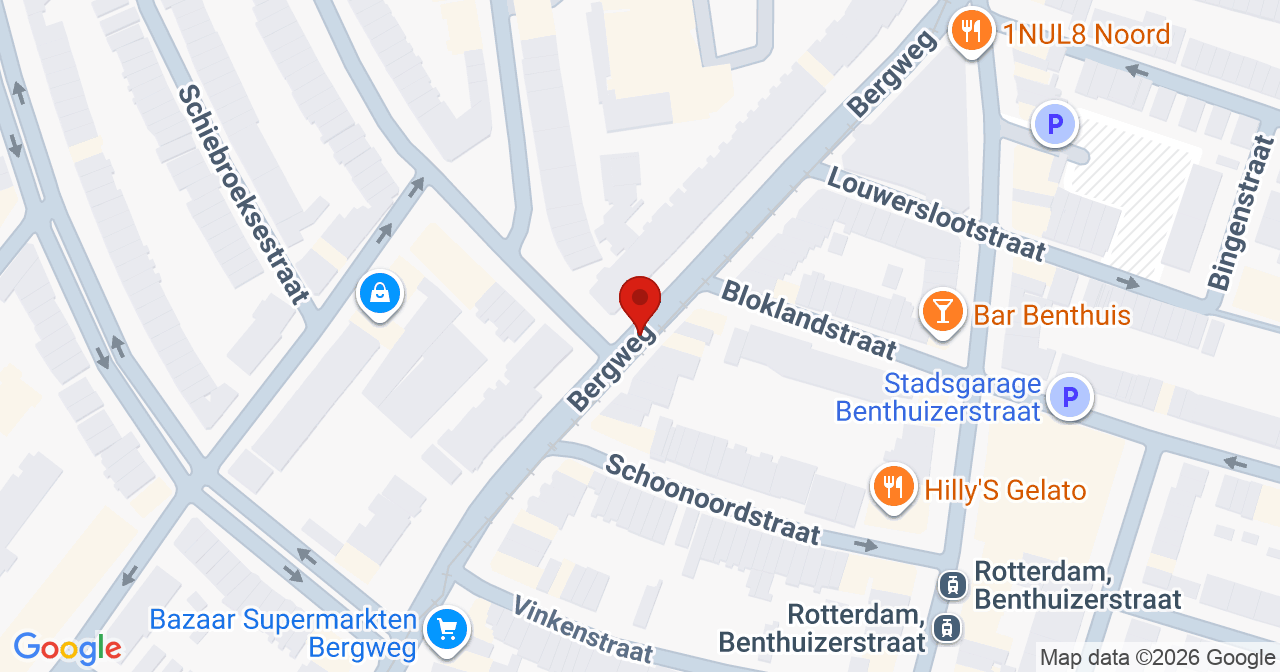 Kaart van het incident in Rotterdam met berekende routes vanaf gealarmeerde posten