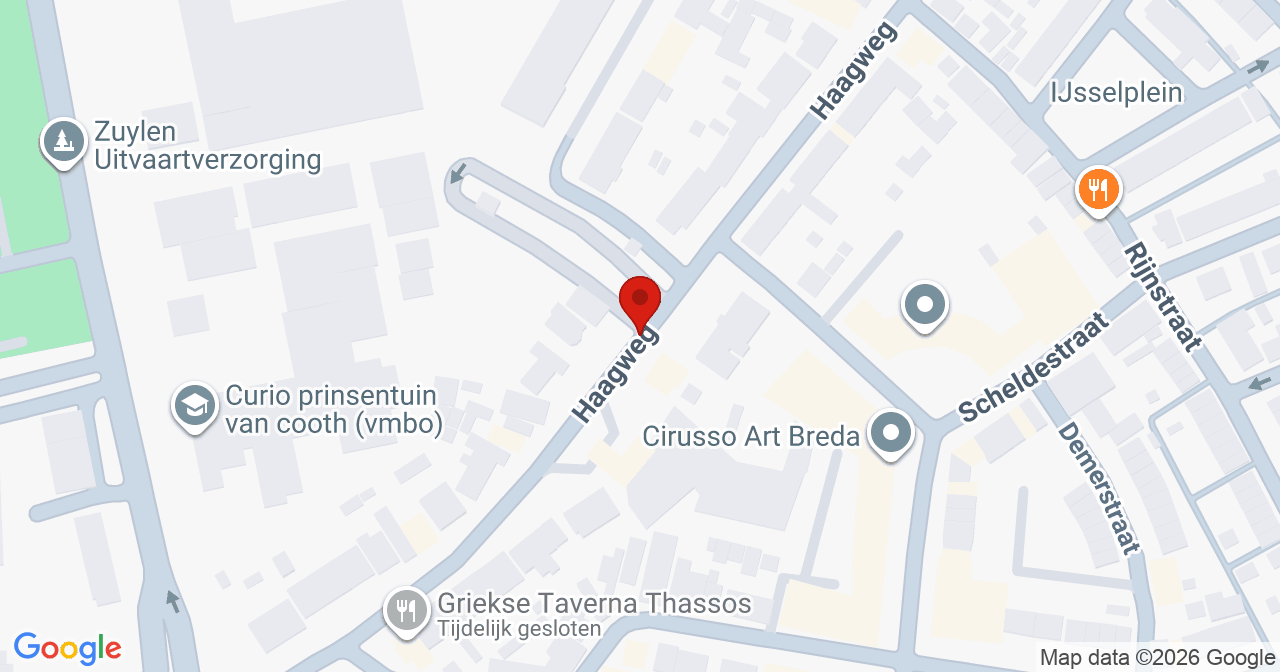Kaart van het incident in Breda met berekende routes vanaf gealarmeerde posten