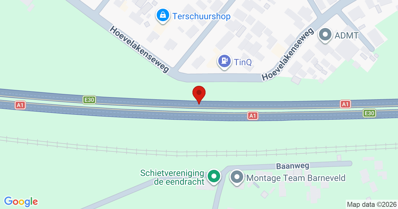 Kaart van het incident in Terschuur met berekende routes vanaf gealarmeerde posten