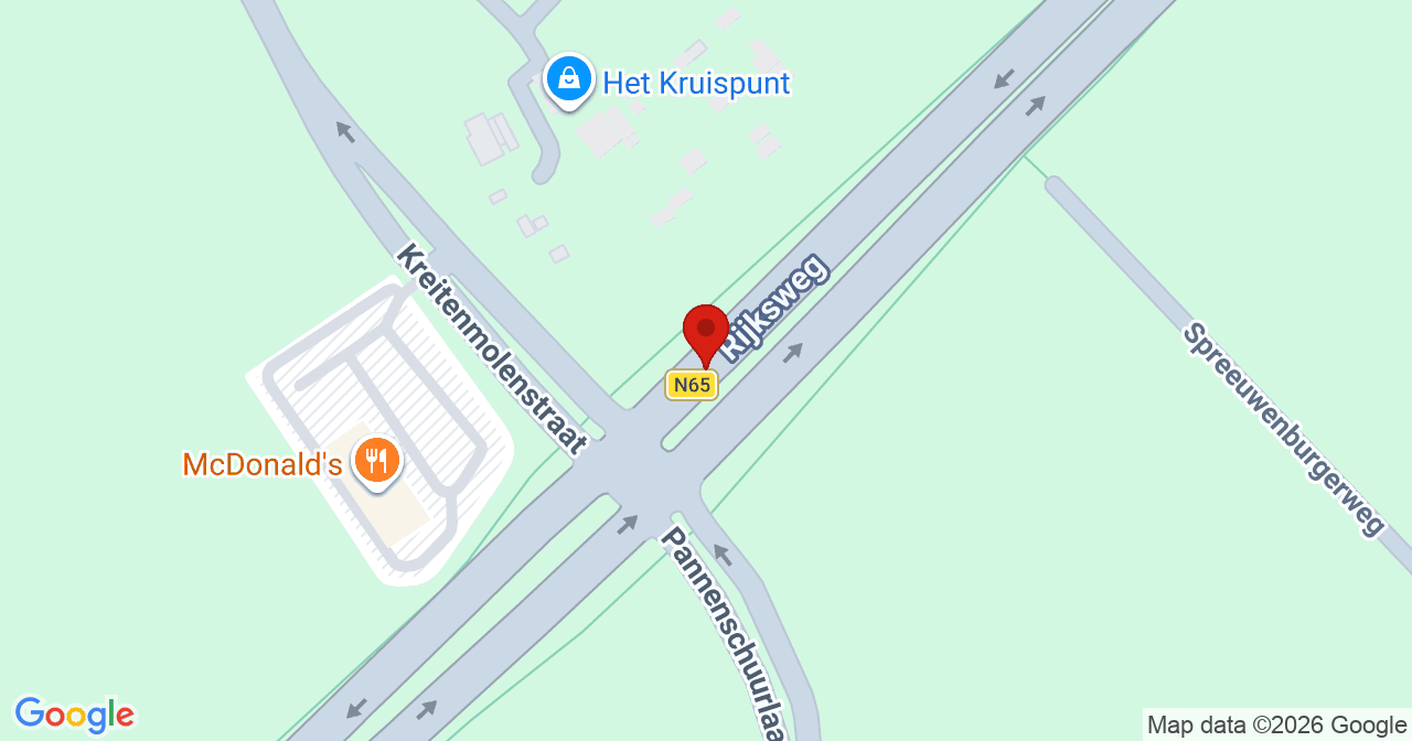 Kaart van het incident in Udenhout met berekende routes vanaf gealarmeerde posten