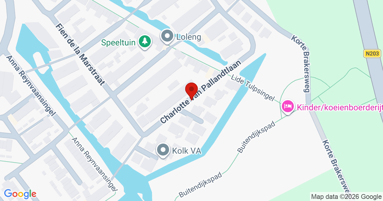 Kaart van het incident in Castricum met berekende routes vanaf gealarmeerde posten