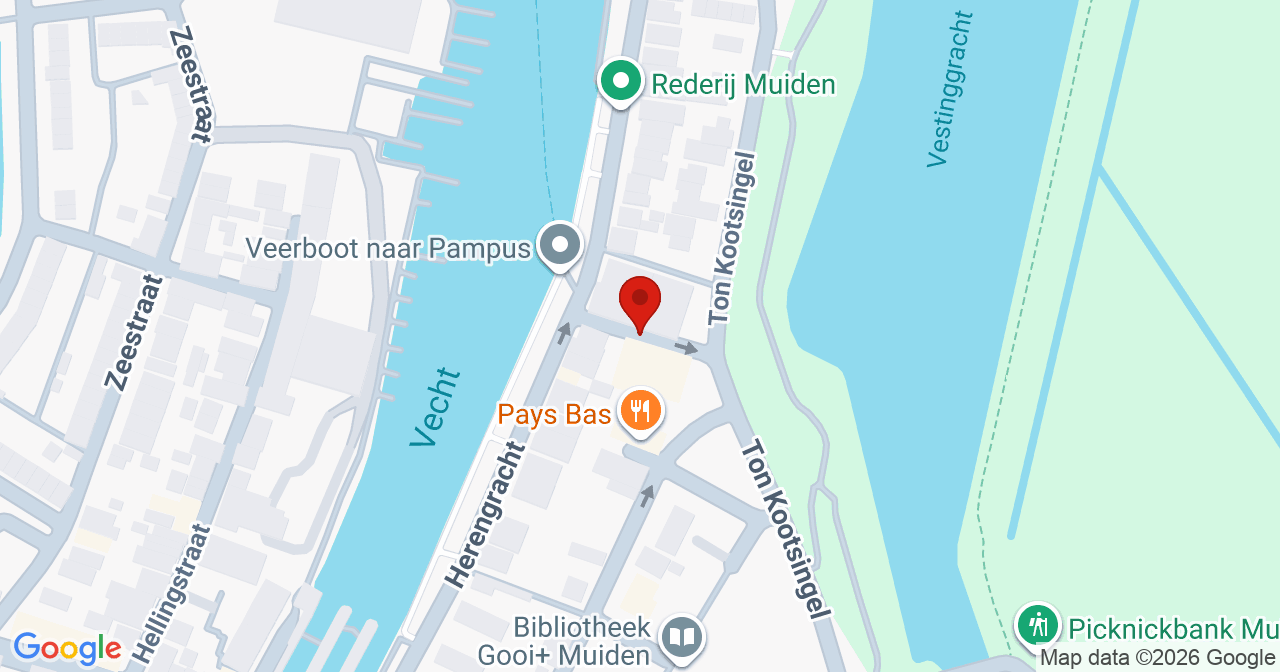 Kaart van het incident in Muiden met berekende routes vanaf gealarmeerde posten