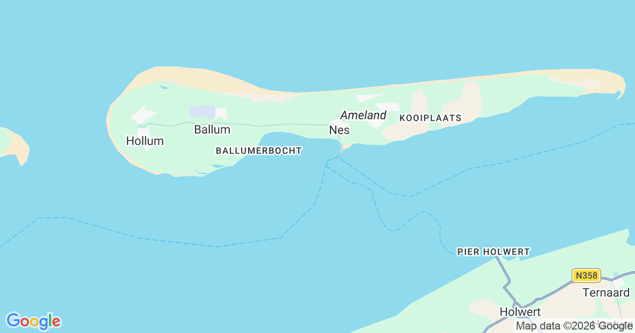 Kaart van het incident in Nes met berekende routes vanaf gealarmeerde posten