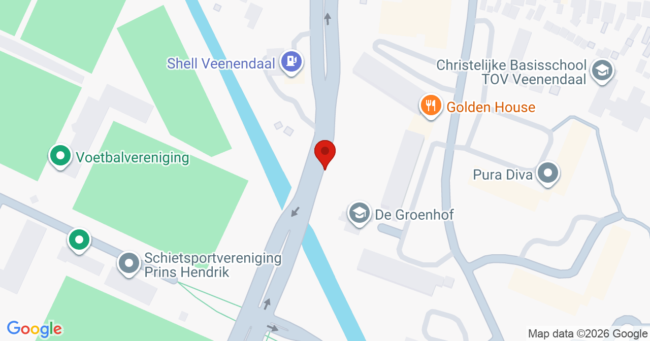 Kaart van het incident in Veenendaal met berekende routes vanaf gealarmeerde posten