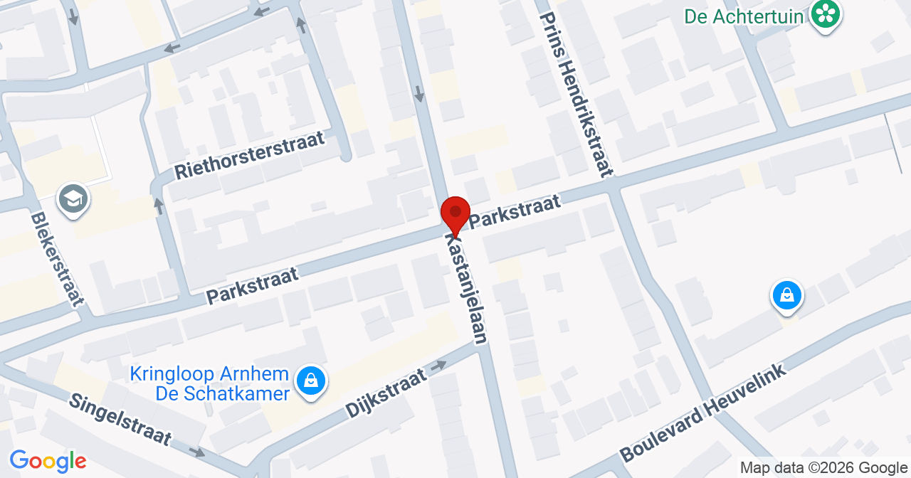 Kaart van het incident in Arnhem met berekende routes vanaf gealarmeerde posten