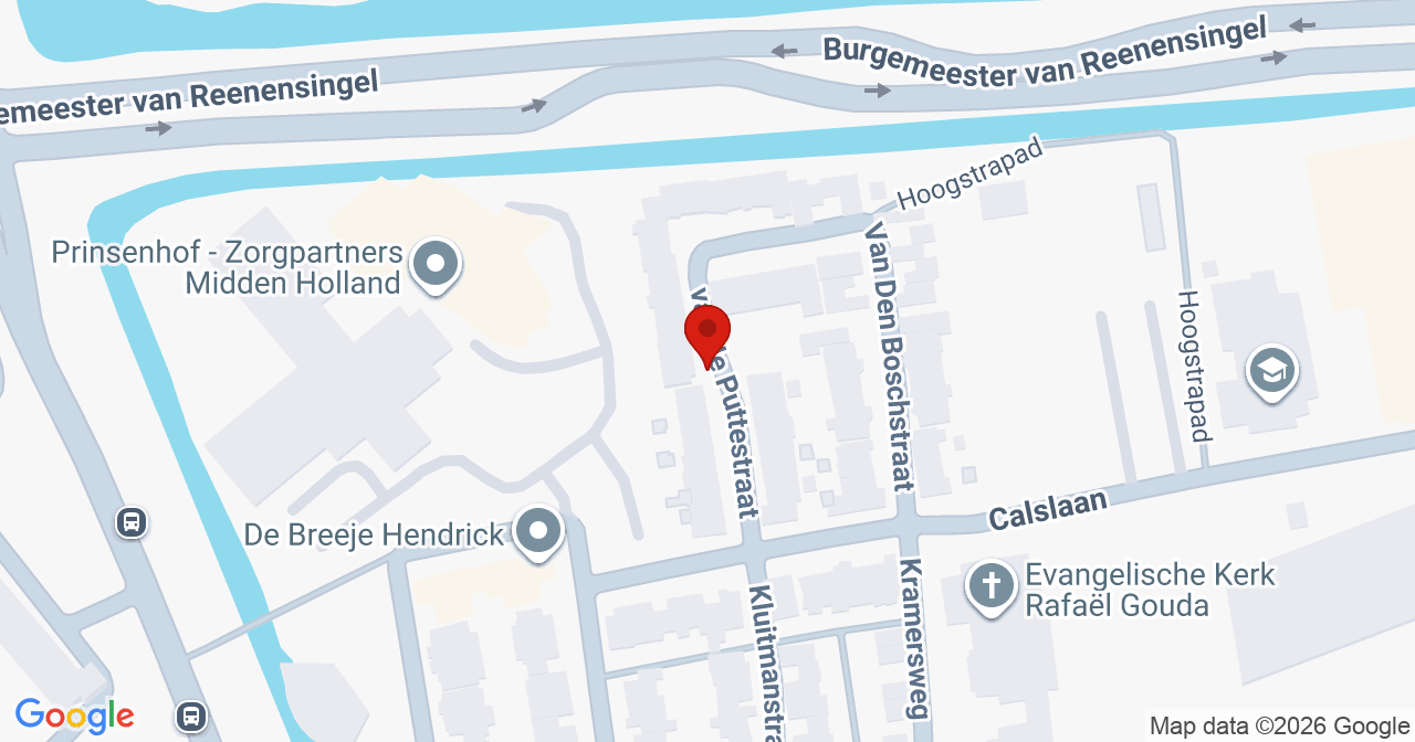 Kaart van het incident in GOUDA met berekende routes vanaf gealarmeerde posten