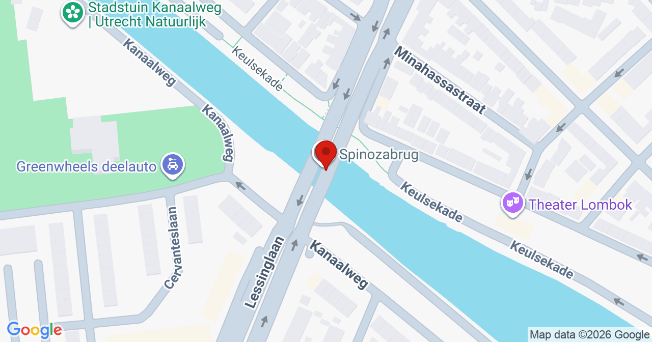 Kaart van het incident in Utrecht met berekende routes vanaf gealarmeerde posten