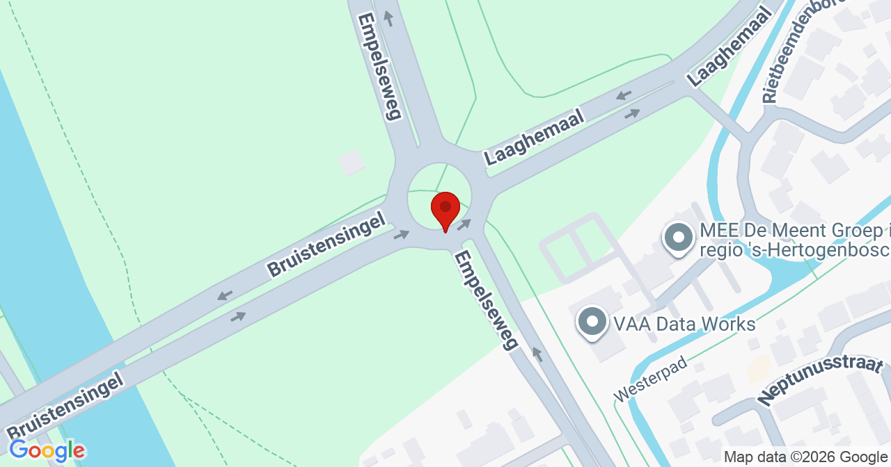 Kaart van het incident in Rosmalen met berekende routes vanaf gealarmeerde posten