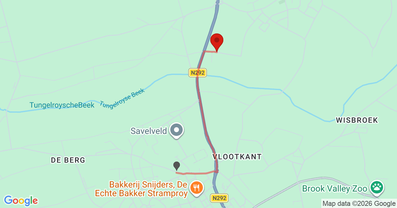 Kaart van het incident in Weert met berekende routes vanaf gealarmeerde posten