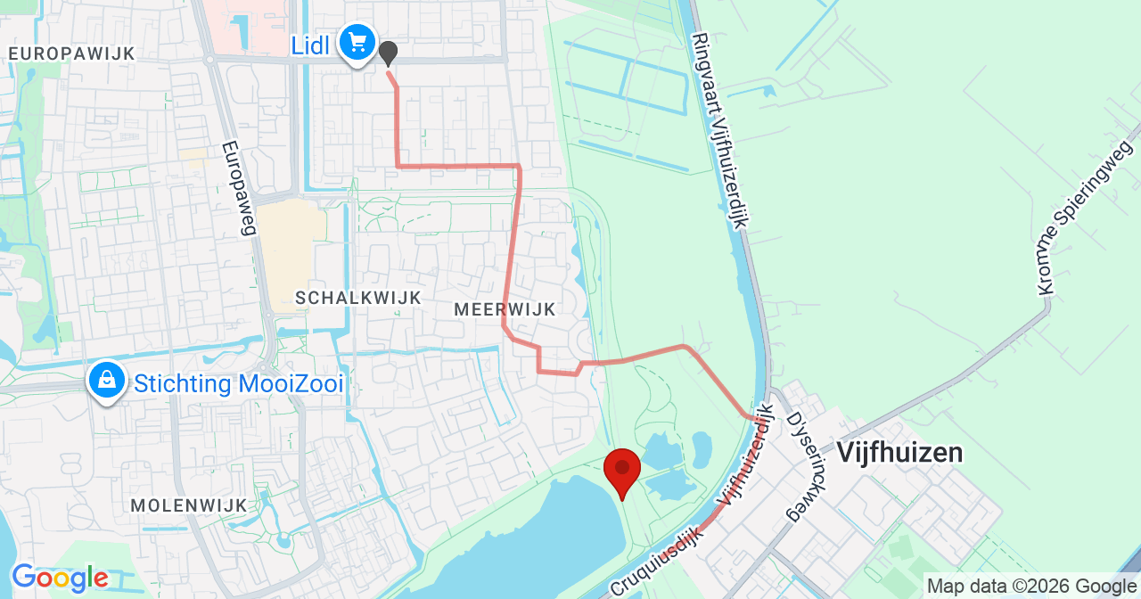 Kaart van het incident in Haarlem met berekende routes vanaf gealarmeerde posten