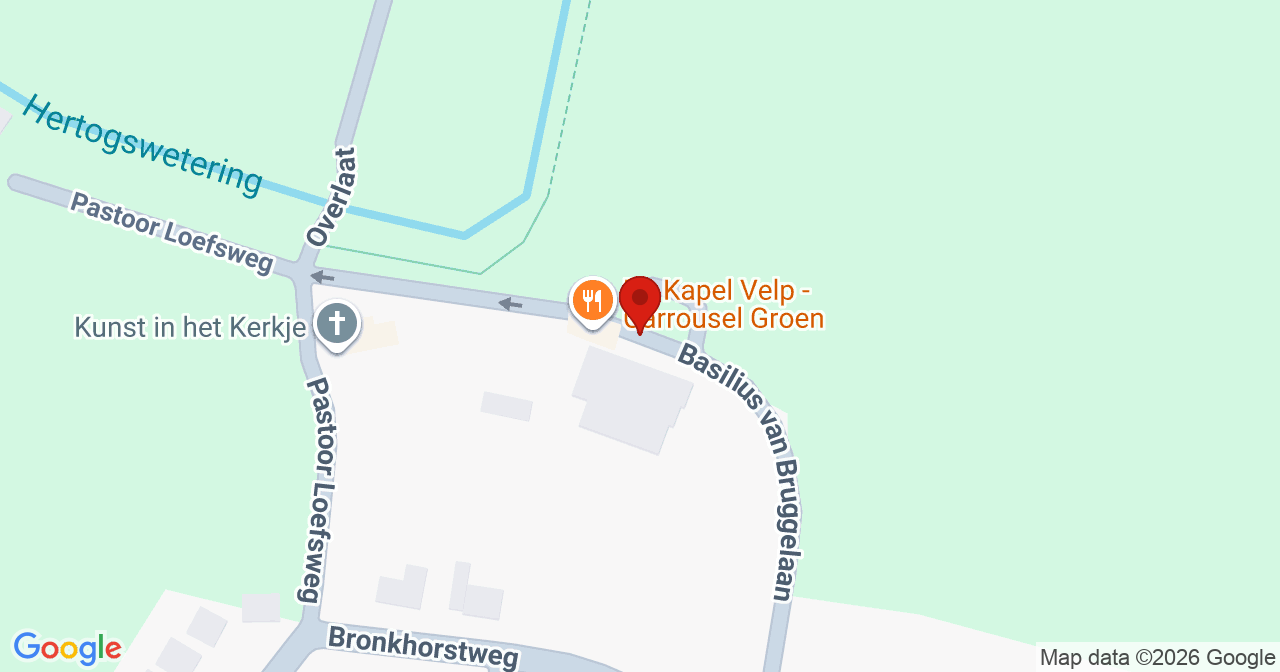 Kaart van het incident in Velp met berekende routes vanaf gealarmeerde posten