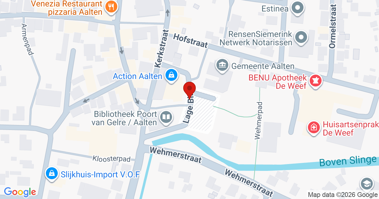 Kaart van het incident in Aalten met berekende routes vanaf gealarmeerde posten