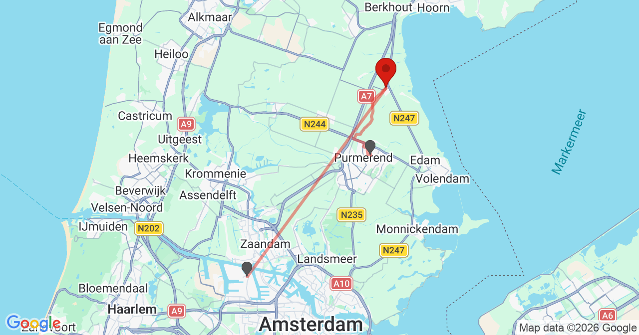 Kaart van het incident in Oosthuizen met berekende routes vanaf gealarmeerde posten