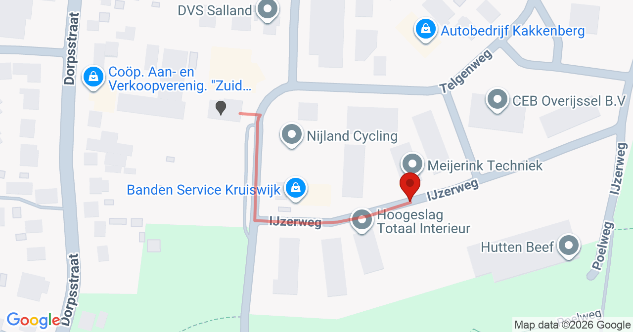 Kaart van het incident in Heeten met berekende routes vanaf gealarmeerde posten