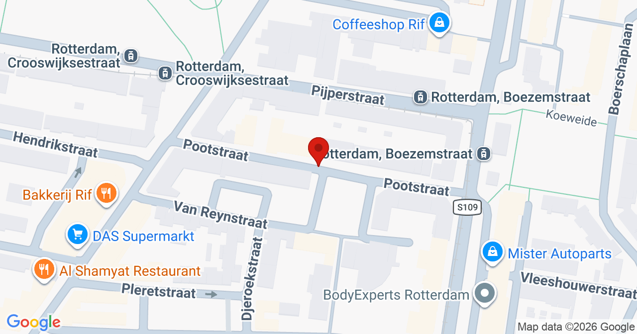 Kaart van het incident in Rotterdam met berekende routes vanaf gealarmeerde posten