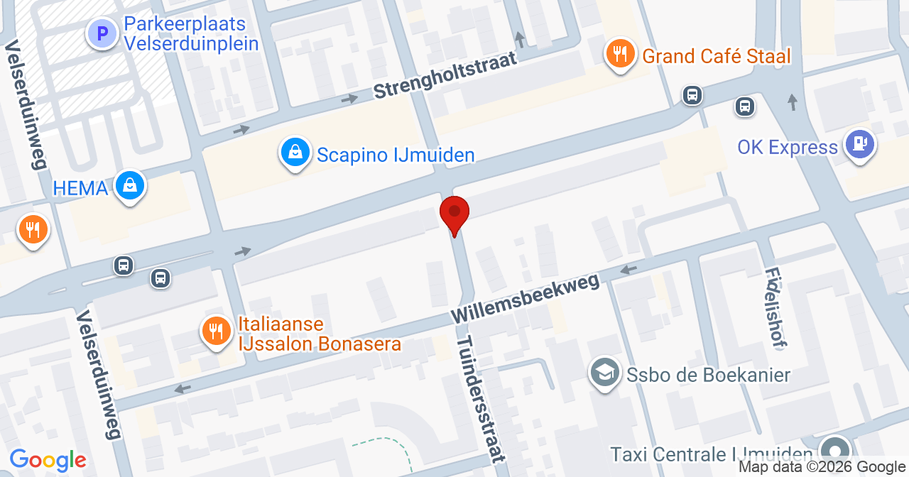Kaart van het incident in IJmuiden met berekende routes vanaf gealarmeerde posten