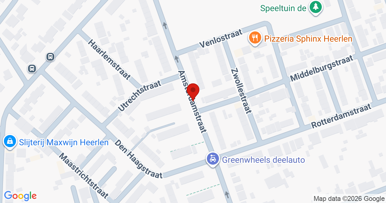 Kaart van het incident in Heerlen met berekende routes vanaf gealarmeerde posten