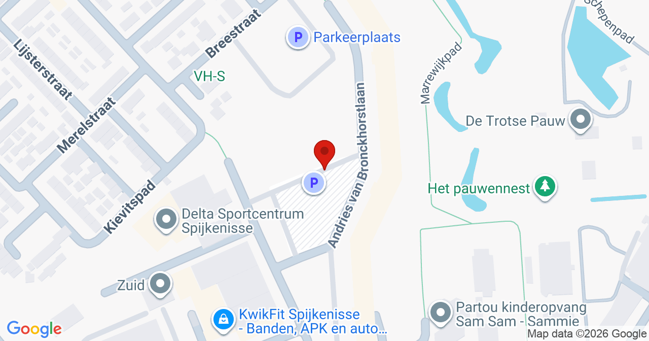 Kaart van het incident in Spijkenisse met berekende routes vanaf gealarmeerde posten