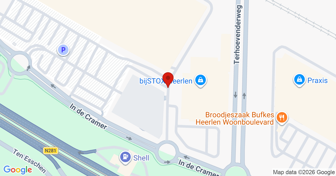 Kaart van het incident in Heerlen met berekende routes vanaf gealarmeerde posten