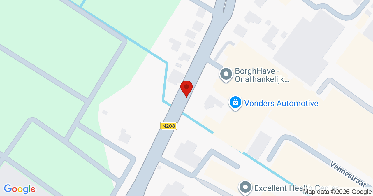 Kaart van het incident in LISSE met berekende routes vanaf gealarmeerde posten