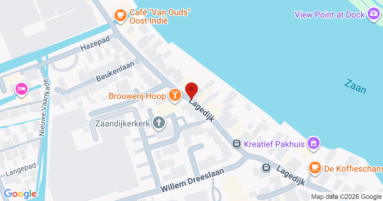 Kaart van het incident in Zaandijk met berekende routes vanaf gealarmeerde posten