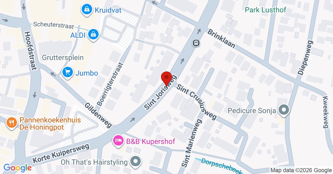 Kaart van het incident in Epe met berekende routes vanaf gealarmeerde posten