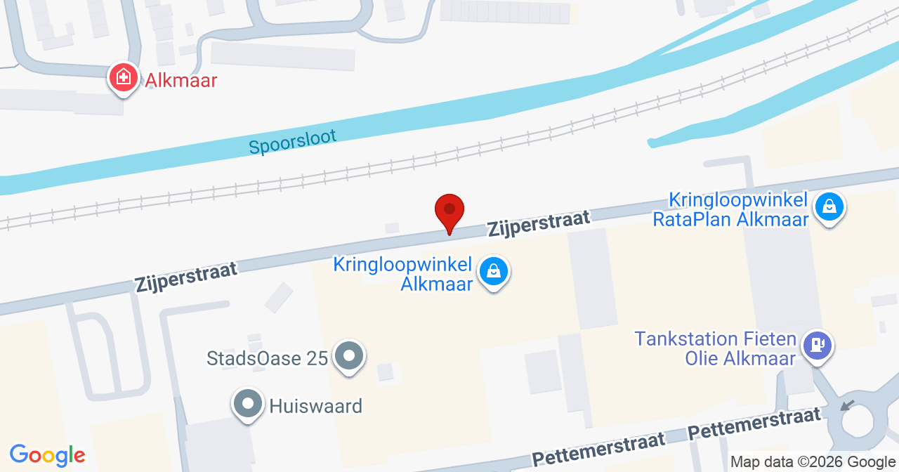 Kaart van het incident in Alkmaar met berekende routes vanaf gealarmeerde posten