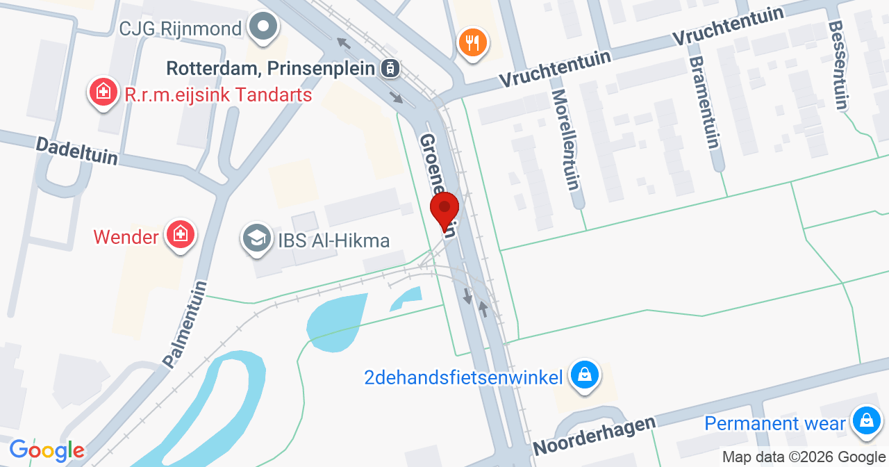 Kaart van het incident in Rotterdam met berekende routes vanaf gealarmeerde posten