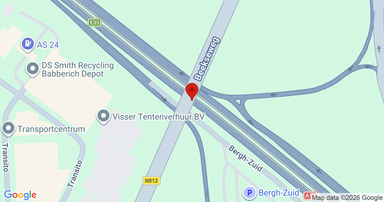 Kaart van het incident in Babberich met berekende routes vanaf gealarmeerde posten