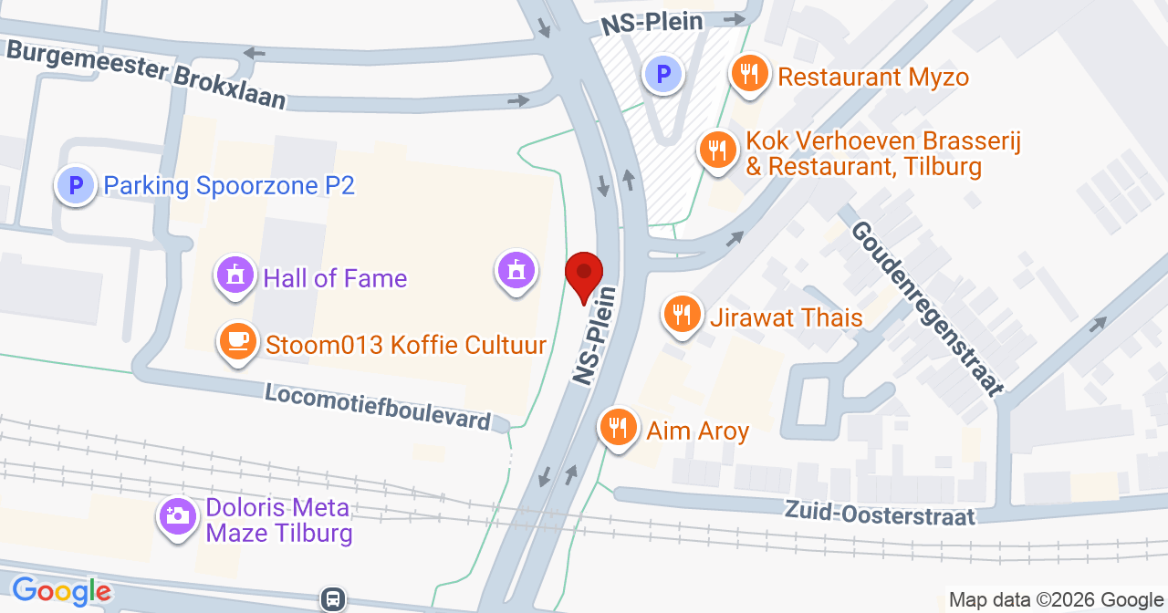 Kaart van het incident in Tilburg met berekende routes vanaf gealarmeerde posten