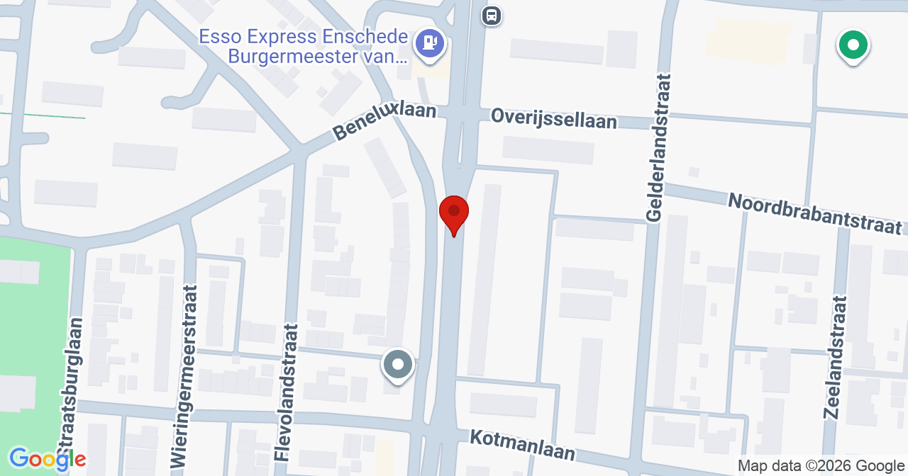 Kaart van het incident in Enschede met berekende routes vanaf gealarmeerde posten